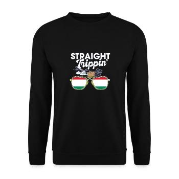 Straight Trippin' Hungary Vacation Tour Voyage - Sweat-shirt Unisexe - noir - Devant - Alina (178cm) & Michal (187cm)