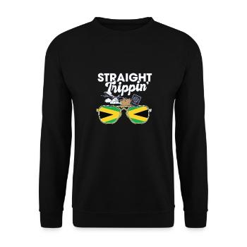 Straight Trippin' Jamaica Vacation Tour Travel - Unisex Sweatshirt - black - Front - Alina (178cm) & Michal (187cm)