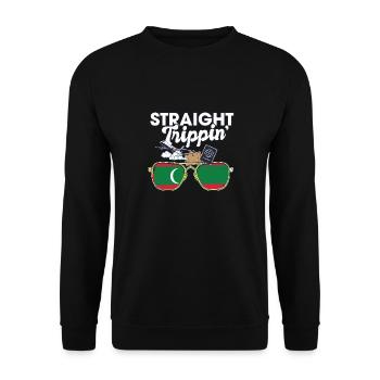Straight Trippin' Maldives Vacation Tour Travel - Unisex Pullover - Schwarz - Vorne - Alina (178cm) & Michal (187cm)