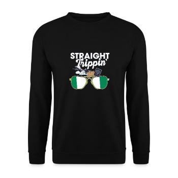 Straight Trippin' Nigeria Vacances Tour Voyage - Sweat-shirt Unisexe - noir - Devant - Alina (178cm) & Michal (187cm)