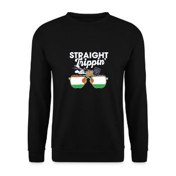 Straight Trippin' Nigeria Vacances Tour Voyage - Sweat-shirt Unisexe - noir - Devant - Alina (178cm) & Michal (187cm)