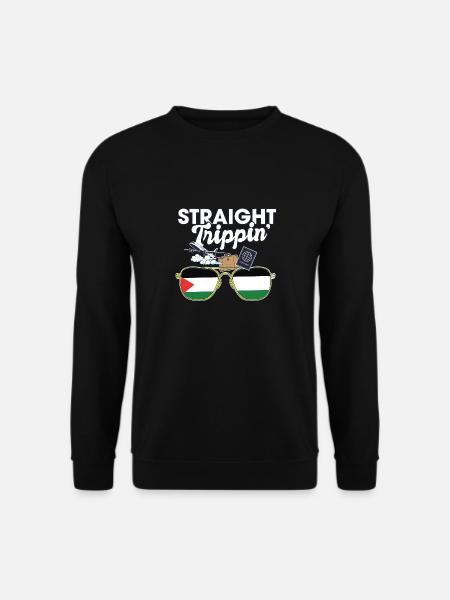 Straight Trippin' Palestine Vacances Tour Voyage - Sweat-shirt Unisexe - noir