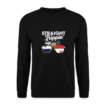 Straight Trippin' Panama Vacances Tour Voyage - Sweat-shirt Unisexe - noir - Devant - Alina (178cm) & Michal (187cm)