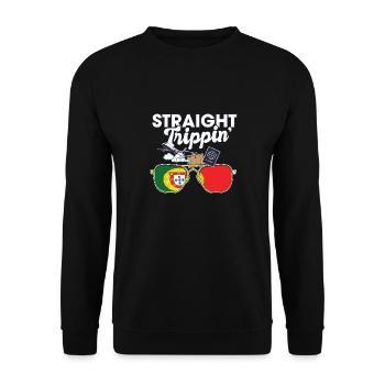Straight Trippin' Portugal Voyage de vacances - Sweat-shirt Unisexe - noir - Devant - Alina (178cm) & Michal (187cm)