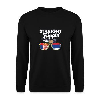 Straight Trippin' Serbia Voyage de vacances - Sweat-shirt Unisexe - noir - Devant - Alina (178cm) & Michal (187cm)