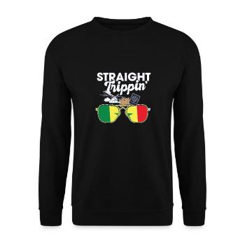 Straight Trippin' Senegal Vacation Tour Travel - Unisex Pullover - Schwarz - Vorne - Alina (178cm) & Michal (187cm)