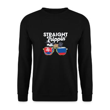 Straight Trippin' Slovakia Vacation Tour Travel - Unisex Pullover - Schwarz - Vorne - Alina (178cm) & Michal (187cm)