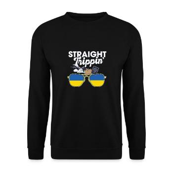 Straight Trippin' Ukraine Vacation Tour Travel - Unisex Sweatshirt - black - Front - Alina (178cm) & Michal (187cm)