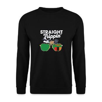 Straight Trippin' Zambia Vacation Tour Travel - Unisex Pullover - Schwarz - Vorne - Alina (178cm) & Michal (187cm)