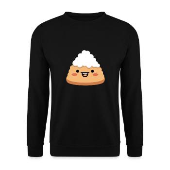 Onigiri japonais - Sweat-shirt Unisexe - noir - Devant - Alina (178cm) & Michal (187cm)