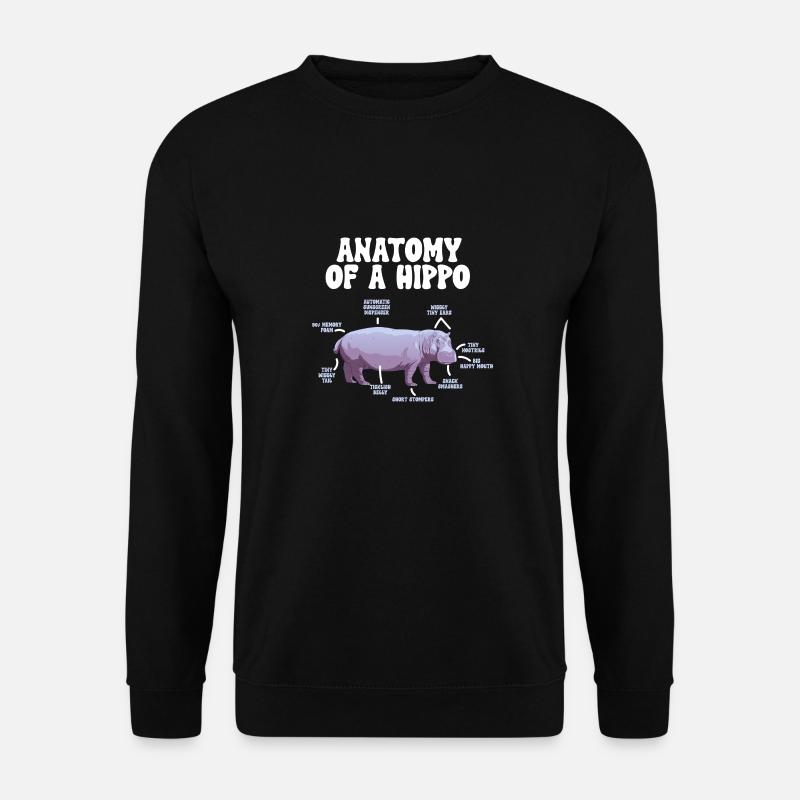 Flusspferd Nilpferd - Unisex Pullover - Schwarz