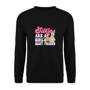 Seidenhuhn Poulet soyeux - Sweat-shirt Unisexe - noir - Devant - Alina (178cm) & Michal (187cm)