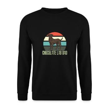 Chien Labrador Retriever chocolat - Sweat-shirt Unisexe - noir - Devant - Alina (178cm) & Michal (187cm)