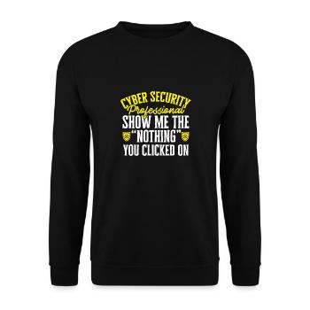 Cybersecurity Hackers IT Security - Unisex Sweatshirt - black - Front - Alina (178cm) & Michal (187cm)