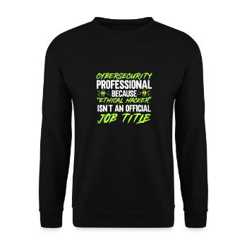 Cybersecurity Hackers IT Security - Unisex Sweatshirt - black - Front - Alina (178cm) & Michal (187cm)
