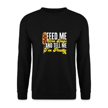 Chien de maïs Chien de maïs - Sweat-shirt Unisexe - noir - Devant - Alina (178cm) & Michal (187cm)