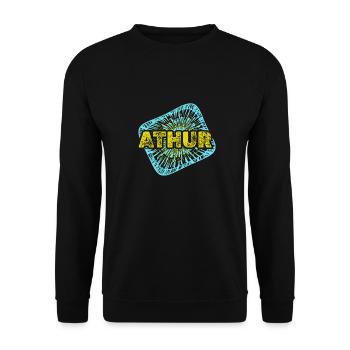Loisirs Athur - Sweat-shirt Unisexe - noir - Devant - Alina (178cm) & Michal (187cm)