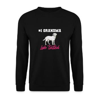 Labrador Retriever blanc Labrador Labrador blanc - Sweat-shirt Unisexe - noir - Devant - Alina (178cm) & Michal (187cm)