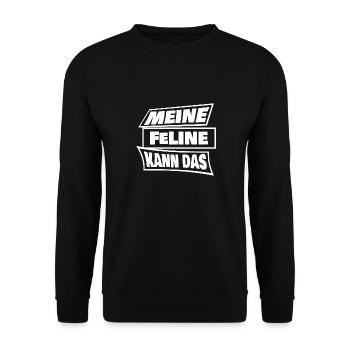Feline - Unisex Sweatshirt - black - Front - Alina (178cm) & Michal (187cm)