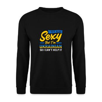 Ukraine - Unisex Sweatshirt - black - Front - Alina (178cm) & Michal (187cm)