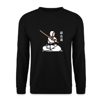 iaido - Unisex Pullover - Schwarz - Vorne - Alina (178cm) & Michal (187cm)