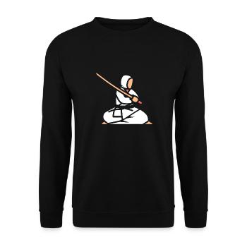 iaido - Unisex Sweatshirt - black - Front - Alina (178cm) & Michal (187cm)