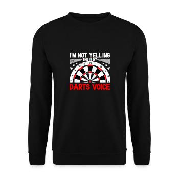 Sports de fléchettes et citation amusante de lancer de fléchettes - Sweat-shirt Unisexe - noir - Devant - Alina (178cm) & Michal (187cm)