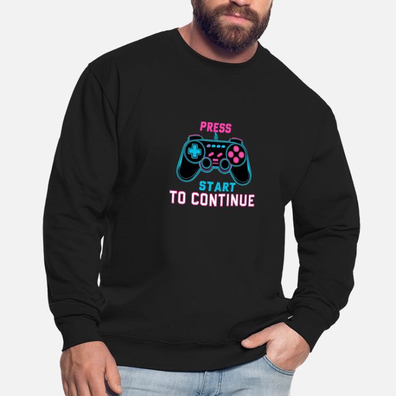 Press Start to Continue – Retro Neon Controller Unisex Sweatshirt