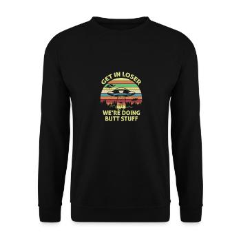 Obtenez dans le perdant nous faisons bout de chemise de chemise de cru - Sweat-shirt Unisexe - noir - Devant - Alina (178cm) & Michal (187cm)