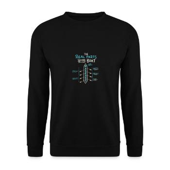 Une idée cadeau unique pour l'équipe d'aviron d'équipage - Sweat-shirt Unisexe - noir - Devant - Alina (178cm) & Michal (187cm)