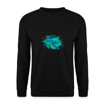 Schildkröte - Unisex Pullover - Schwarz - Vorne - Alina (178cm) & Michal (187cm)