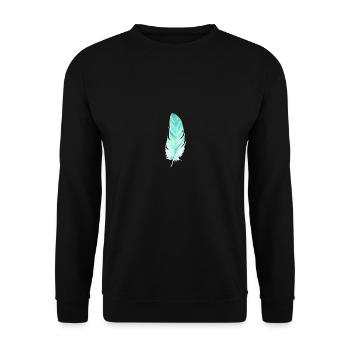 Feder - Unisex Pullover - Schwarz - Vorne - Alina (178cm) & Michal (187cm)