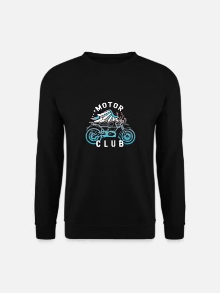 Biker Motorrad Bike Motorradfahrer Bikerin Chopper - Unisex Pullover - Schwarz