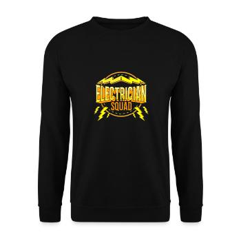 Ironisches Zitat Elektriker Electronic Worker - Unisex Pullover - Schwarz - Vorne - Alina (178cm) & Michal (187cm)