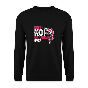 Meilleure grand-mère KOI Ever Cool Vintage Koi Lover - Sweat-shirt Unisexe - noir - Devant - Alina (178cm) & Michal (187cm)