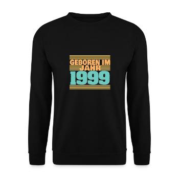 Geboren im Jahre 1999 - Unisex Pullover - Schwarz - Vorne - Alina (178cm) & Michal (187cm)