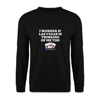 J’aime Las Vegas Casino Gambler Gambling Bettor - Sweat-shirt Unisexe - noir - Devant - Alina (178cm) & Michal (187cm)