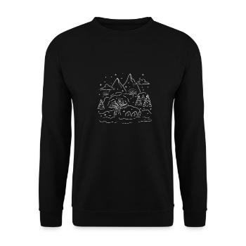 Paysage d'hiver Douillette Saison hivernale Nature - Sweat-shirt Unisexe - noir - Devant - Alina (178cm) & Michal (187cm)
