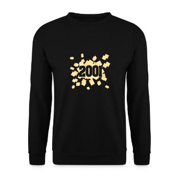 Geboren 2001 - Unisex Pullover - Schwarz - Vorne - Alina (178cm) & Michal (187cm)