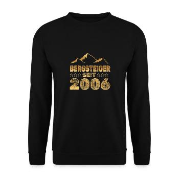 geboren 2006 - Unisex Pullover - Schwarz - Vorne - Alina (178cm) & Michal (187cm)