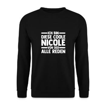 Nicole - Unisex Pullover - Schwarz - Vorne - Alina (178cm) & Michal (187cm)