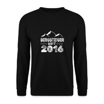 geboren 2016 - Unisex Pullover - Schwarz - Vorne - Alina (178cm) & Michal (187cm)