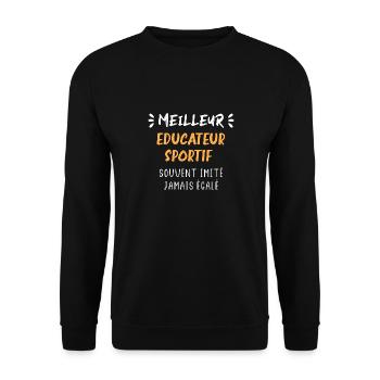 Meilleur Educateur sportif - Sweat-shirt Unisexe - noir - Devant - Alina (178cm) & Michal (187cm)