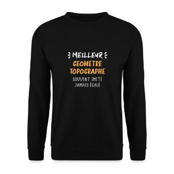 Meilleur geometre topographe - Sweat-shirt Unisexe - noir - Devant - Alina (178cm) & Michal (187cm)