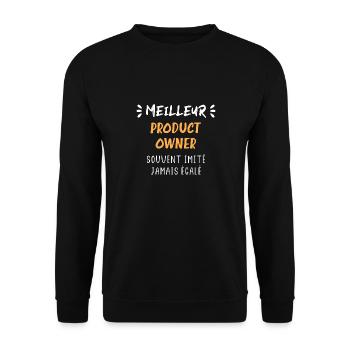 Meilleur product owner - Sweat-shirt Unisexe - noir - Devant - Alina (178cm) & Michal (187cm)