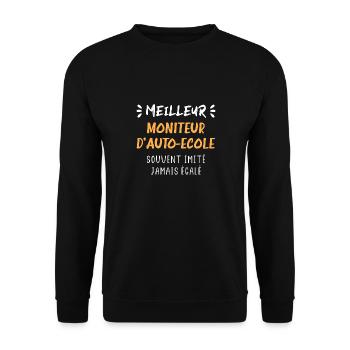 Meilleur Moniteur auto ecole - Sweat-shirt Unisexe - noir - Devant - Alina (178cm) & Michal (187cm)