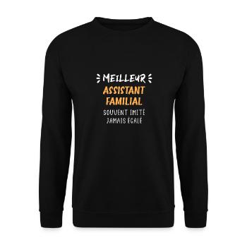 Meilleur assistant familial - Sweat-shirt Unisexe - noir - Devant - Alina (178cm) & Michal (187cm)