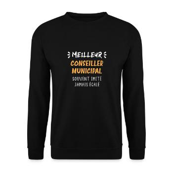Meilleur conseiller municipal - Sweat-shirt Unisexe - noir - Devant - Alina (178cm) & Michal (187cm)