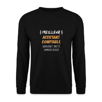 Meilleur assistant comptable - Sweat-shirt Unisexe - noir - Devant - Alina (178cm) & Michal (187cm)