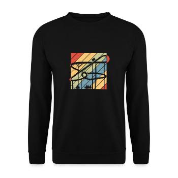 Roller Coaster Vintage Amusement Park Retro Theme - Unisex Sweatshirt - black - Front - Alina (178cm) & Michal (187cm)